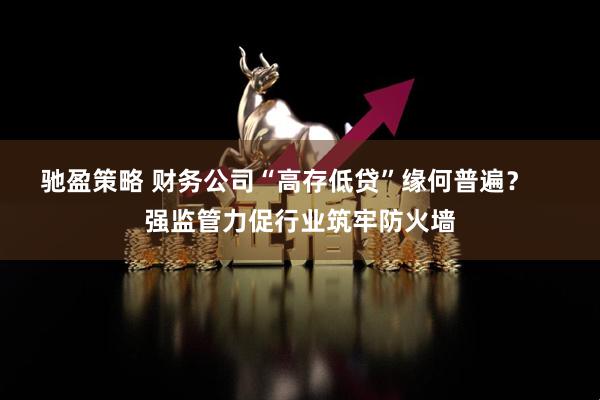 驰盈策略 财务公司“高存低贷”缘何普遍？    强监管力促行业筑牢防火墙
