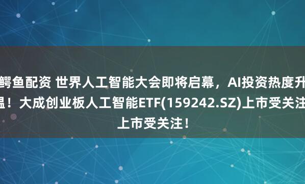 鳄鱼配资 世界人工智能大会即将启幕，AI投资热度升温！大成创业板人工智能ETF(159242.SZ)上市受关注！